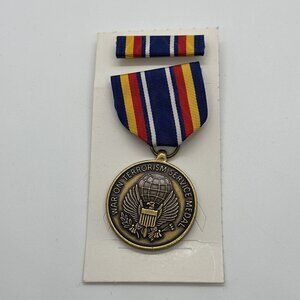 US MARINE CORPS & FLEET MARINES UNISSUED WAR ON TERRORISM MEDAL RIBBON PAIR S 3B